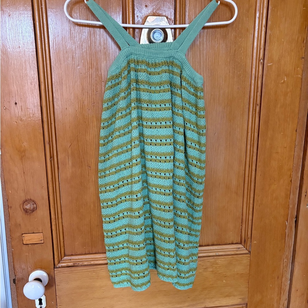 Zara Girls Open-Knit Stripe Dress